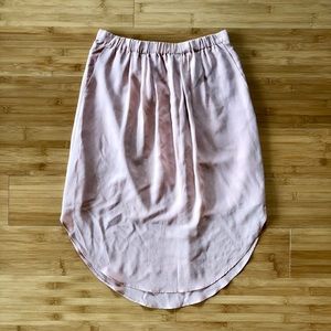 Madewell Pink Blush Island Silk Skirt S EUC